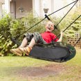 thumbnail image 2 of Costway Saucer Tree Swing Surf Kids Outdoor Adjustable Oval Platform Swing Set w/ Handle Camouflage green, 2 of 10