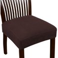thumbnail image 1 of Stretch Jacquard Chair Seat Covers Seat Covers for Dining Room Chair Covers Chair Seat Slipcovers Removable Washable Chair Seat Cushion Slipcovers for Dining Room (4 Pack, Brown), 1 of 7
