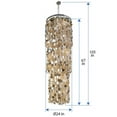 thumbnail image 4 of Kouboo Round King Size Chandelier with Round Capiz, Pendant Lighting For Dining Room, Modern Gold Ceiling Light for Kitchen, Champagne, 4 of 8