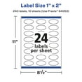 thumbnail image 6 of Avery Glossy Clear Oval Labels, 1" x 2", 240 Labels, 6 of 9