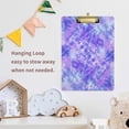 thumbnail image 6 of FMSHPON Abstract Purple Tie Dye Marble Print Clipboard Hardboard Wood Nursing Clip Board and Pull for Standard A4 Letter 13x9 inches, 6 of 7