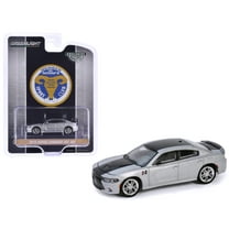 2018 Dodge Charger SRT 392 Silver Metallic with Black Stripe "Mr. Norm Heritage GSS Charger" "Hobby Exclusive" Series 1/64 Diecast Model Car by Greenlight