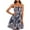 Blue, variant on IROINNID Off-The-Shoulder Dress For Women Sleeveless Bohemian Style Strapless Elastic Band Dresses Floral Knee-Length Prints Empire Dress