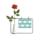thumbnail image 1 of Paraguas blanco Unbranded Botella de decoración de jarrones colgantes de flores rosas artificiales, 1 of 3