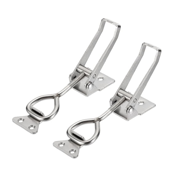Uxcell 2pcs Adjustable Toggle Clamp M8x40mm 660lbs 4003 Style, Silver