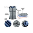 thumbnail image 5 of Wacanda Men Sauna Sweat Waist Slimming Trainer Vest Neoprene Yoga Body Shaper Vest Zipper Shapewear Workout, 5 of 7