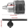 thumbnail image 2 of Desiderio Portabrocas de 3-16 mm con llave de portabrocas para taladro eléctrico B16/B18 /1/2-20UNF para tornos y taladradoras (3-16 mm [B16]), 2 of 5