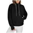thumbnail image 4 of SIYUDAN Adult Women Sweatshirts Sweat Shirts Women Long Sleeve Womens Half Zip Sweatshirt Black Pullover Crewneck Women'S Winter Clothes Daily Wear, 4 of 6
