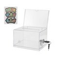thumbnail image 1 of 1 Pack Acrylic Donation Box with Lock, Clear Ballot Box with Sign Holder, Suggestion Box for Fundrai, 1 of 5