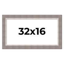 32x16 Frame Grey Real Wood Picture Frame Width 2.75 Inches | Interior Frame Depth 0.5 Inches |