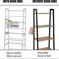 thumbnail image 3 of Fithood WTZ Book Shelf, White Bookshelf, Ladder Bookcase, 4 Tier Tall Book case for Bedroom, Living Room, Office MC-801, 3 of 5