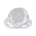 thumbnail image 2 of AFFY 1/2 CT. T.W. Round Cut Natural White Diamond Swirl Promise Ring For Women's In 14K White Gold Over Sterling Silver (0.5 Cttw, J-K Color, I2-I3 Clarity), Ring Size -8, 2 of 5
