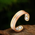 thumbnail image 3 of Wollet Tri Tone Pure Copper Magnetic Copper Bracelets Rings, Jewelry Gift Set for Women, Mom Wife, 3 of 7