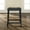 Black, variant on UPHOLSTERED SADDLE SEAT BAR STOOL IN BLACK FINISH WITH 24 INCH SEAT HEIGHT. (SET OF TWO)