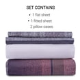 thumbnail image 3 of STP Goods  Checked Grey Cotton Bedding Set of 4 Queen, 3 of 5
