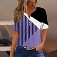 thumbnail image 2 of Aoochasliy Clothess Womens Tops Long Sleeve Shirts Spring Fall Casual Colorblock Round-Neck Stitching Contrast Color T-shirt Blouse, 2 of 5