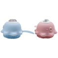 thumbnail image 1 of 2pcs Bath And Shampoo Brush Silicone Body Shower Scrubber With Shower Gel Dispenser Shower Loofah Brush, 1 of 5