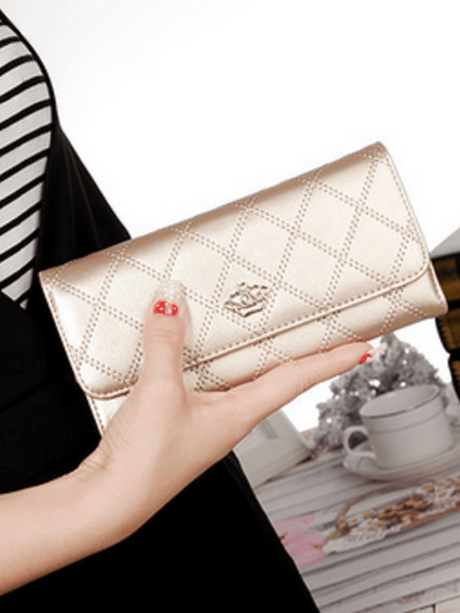 Women Lady Clutch Leather Wallet Long Card Holder Phone Bag Case Purse Handbag