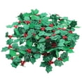 thumbnail image 4 of 100 piezas creativas de Navidad Artificial Berry Green Leaf Pick Plant Costume Tocado Accesorios de decoración para DIY Colgante Adorno (Verde, 5CM), 4 of 5