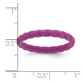 thumbnail image 2 of Silicone Dark Purple 3mm Braided Band Size 5 Ring for Women and Men, 2 of 2