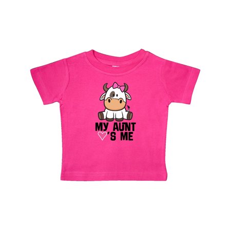 

Inktastic My Aunt Loves Me Girl Cow Gift Baby Girl T-Shirt