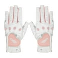 thumbnail image 1 of LOVIVER 2Pcs Breathable Womens Golf Gloves Half Finger Protection Gloves Wear Resistant Pink 22, 1 of 8