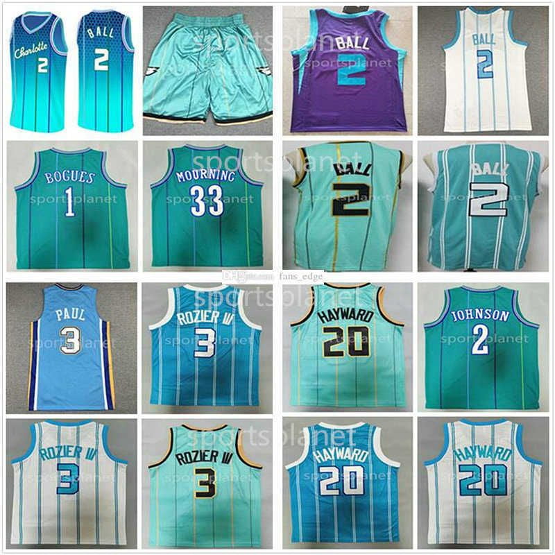 Nike Men's Jordan Retro Basketball Jersey/Vest SW Fan Edition 21-22 Season Charlotte Hornets Lonzo Ball No. 2 Blue DB4020-481 US M