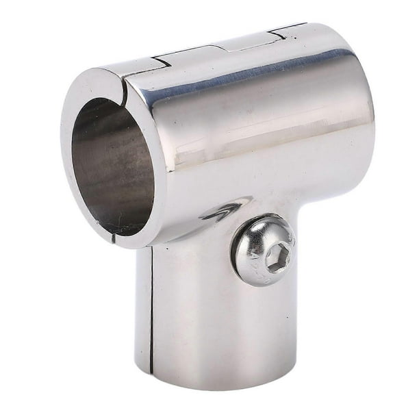 90 T Tee Tube Pipe Connector 1in/25.4mm ID Separable Stainless Steel Boat Hand Rail Accessories