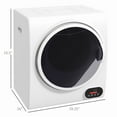 thumbnail image 3 of HOMCOM Portable Electric Clothes Dryer 1.5 cu.ft Compact Laundry Dryer 850W for Apartments White, 3 of 6