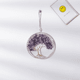 thumbnail image 3 of Colgante de árbol de la vida de grava con alambre de cobre y tejido de piedra de colores para regalo del hogar, 3 of 6