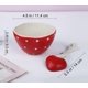 thumbnail image 1 of Cuencos pequeños para sopa con forma de hongo: cuencos de cerámica mate de seguridad de 4,3 pulgadas para arroz, combinados con una linda cuchara para hongos; para usar con fideos y ensaladas, 1 of 1