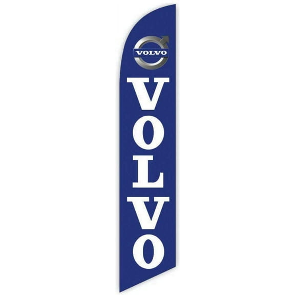 Cobb Promo Advertising Feather Flag 12ft for Volvo Blue - Replacement Flag Only Without Poleset