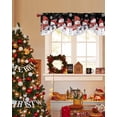 thumbnail image 4 of Snowman Snowflakes Tie Up Valances Curtain, Christmas Striped Scarf Hat Adjustable Rod Pocket Short Window Treatment Tie Up Curtains Valances for Kitchen Living Room Bathroom 60x18 Inches, 4 of 9