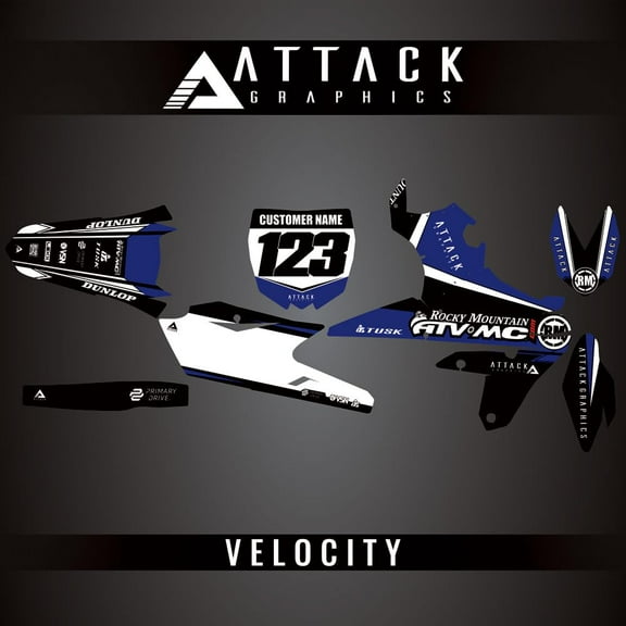 Attack Graphics Custom Velocity Complete Bike Graphics Kit for Yamaha YZ450FX 2018