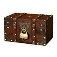 thumbnail image 1 of Treasure Chest Covered Design Space-saving Dustproof Wooden Sundries Organizer for Living Room, 1 of 7