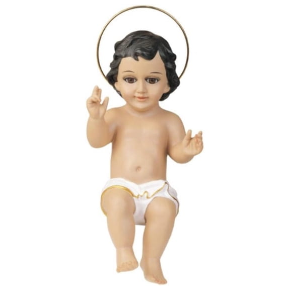 Baby Jesus with Glass Eyes Holy Religious Figurine Decoration, 16"
