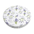 thumbnail image 2 of Xecao's Lavender Flowers Print Stool Covers offer stylish, washable protection for PU round bar stools, perfect for home or commercial use., 2 of 7