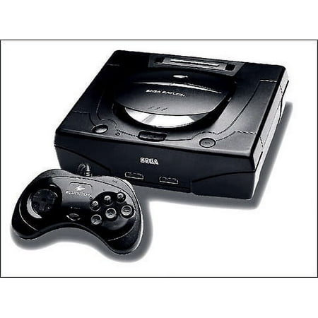 Restored Sega Saturn System Video Game Console Black Home (Refurbished)