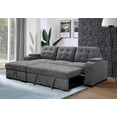 thumbnail image 2 of Soft Grey Left Hand Chaise Lounge with Hidden Bed, 2 of 2