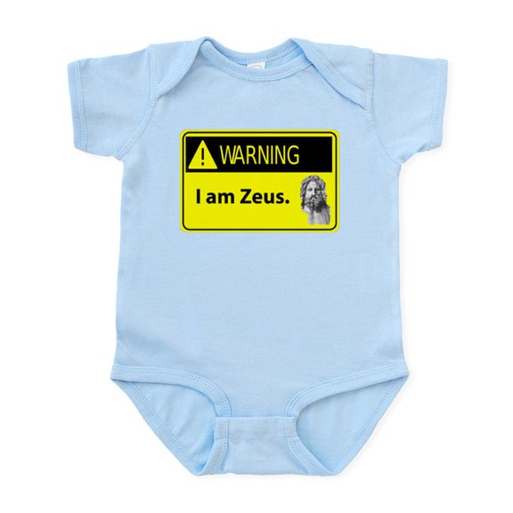 CafePress - Warning: I Am Zeus Infant Bodysuit - Baby Light Bodysuit, Size Newborn - 24 Months