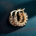 thumbnail image 2 of Luxury Diamond Jewelry Earrings, Elegant Scalloped Bling Pendant Hoop Women Jewelry, Twisted Hoop Earrings, Zircon Diamond Earrings, Hoop Earrings for, 2 of 4