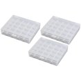 thumbnail image 3 of 3pcs Empty Bobbins Case Organizer 25-Grids Sewing Machine Bobbin Clear Box Storage Container Craft Storage Box Drawer (Empty Case Only), 3 of 4