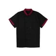 thumbnail image 2 of YONGHS Unisex Men Women Short Sleeves Hotel Kitchen Chef Jacket Restaurant Uniform Workwear Black-A XXL, 2 of 6