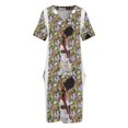 thumbnail image 4 of Kehinde Beauty Black kehinde wiley moda kehinde wiley cita Vestido de bolsillo suelto Vestido de noche Falda de mujer, 4 of 7