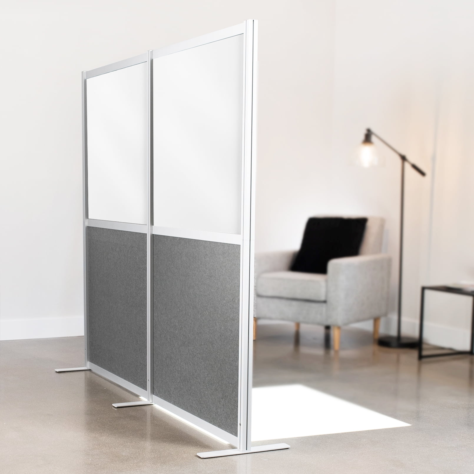 VIVO Modular Wall System, 2 PET + Magnetic Whiteboard Panels, Office Dividers