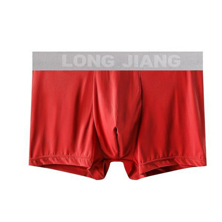 Quealent Mens Underwear Men's Jockstrap Underwear Breathable Mesh Supporter  Cotton Pouch Jock Briefs,Red XL