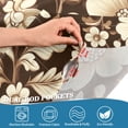 thumbnail image 4 of Yayeee Kitchen Valance Rod Pocket 54" x 18" Living Room Window Curtain, Brown Floral, 4 of 6