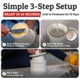 thumbnail image 3 of PriorityChef French Butter Crock for Counter With Water Line, Ceramic Butter Keeper, White, 3 of 9