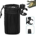 thumbnail image 4 of Portavasos para bicicleta, cochecito, accesorios universales para portavasos para silla de ruedas con bolsillo limpio y cuerda para tirar, color negro, 4 of 4