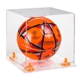 thumbnail image 1 of Deluxe Clear Acrylic Soccer Ball Display Case with Orange Risers and Clear Base (A027-OR), 1 of 1